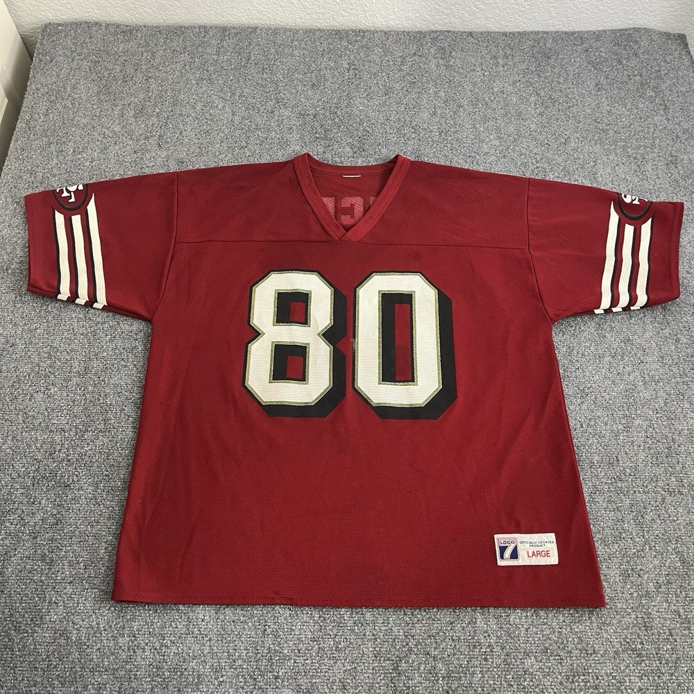 Vintage 90s Jerry Rice San Francisco 49ers Logo 7 Jersey Men's L NFL Football
